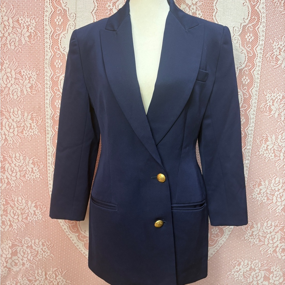 Hugo Buscati Milano Navy Wool Blazer – Made in Italy
